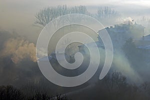 Smog and fog in Veliko Tarnovo