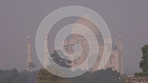 Smog and mist in Agra city, India