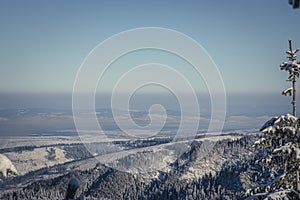 Smog over the hills and ridges photo