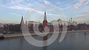 Smog over Moscow's view of the Kremlin