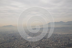 Smog over Taipei as seen from 101 tower