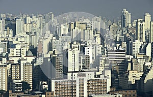 Smog pollution and skyscrapers, SÃ£o Paulo, Brazil.