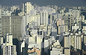 Smog pollution and skyscrapers, SÃ£o Paulo, Brazil.