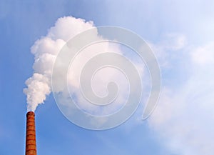 Smoke above a pipe photo