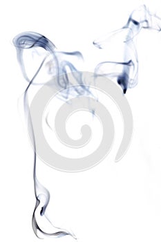 Smoke abstract. Blur black smoke, abstract fog or steam mist cloud isolated on white background. For overlay in