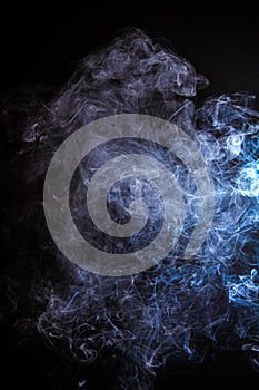SMOKE ABSTRACT EFFECT WITH BLACK BACKGROUND