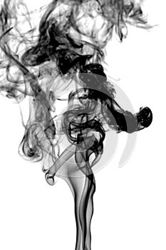 Smoke abstract photo, isolated on white background