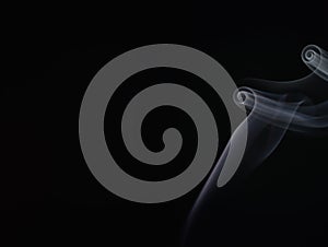 smoke aroma incense relax smell heat abstract dark background photo