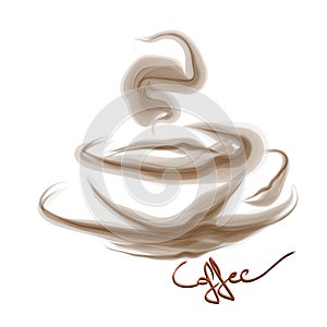Smoke art coffee