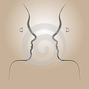 Smoke art woman face