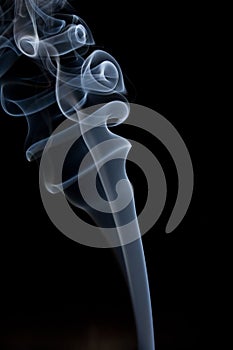 Smoke on black