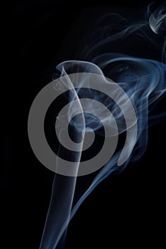 Smoke on black background