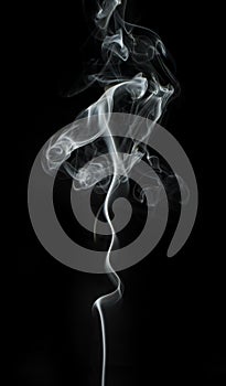 Smoke on black background.