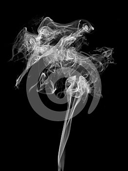 Smoke on black