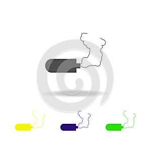 smoke bomb multicolored icons. Elements of protest and rallies icon. Signs and symbol collection icon for websites, web design, mo