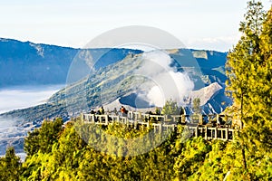 Smoke of Bromo Volcano