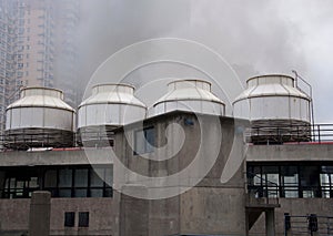 Smoke from a building fire