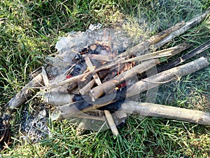 smoke from burning garbage which is one of the causes of global warming