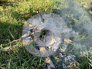 smoke from burning garbage which is one of the causes of global warming