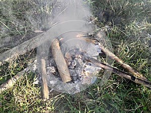 smoke from burning garbage which is one of the causes of global warming