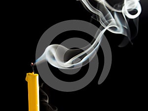 Smoke when the candle goes out