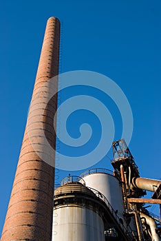 Smoke chimney pipes metallurgy fabrik in Arbed luxemburg