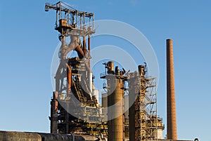 Smoke chimney pipes metallurgy fabrik in Arbed luxemburg