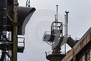 Smoke chimney pipes metallurgy fabrik in Arbed luxemburg