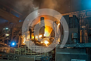 Smoke chimney pipes metallurgy fabrik in Arbed luxemburg