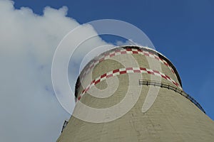 Smoke from a chimney at a thermal power plant