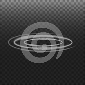 Smoke circle on transparent background