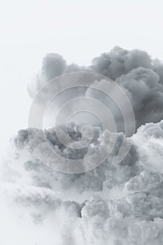 Smoke cloud explosion shape