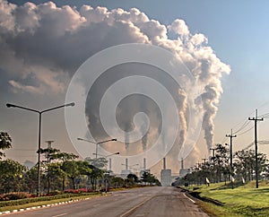 Smoke from coal power plant