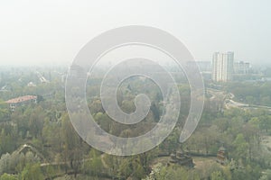 Smoke could in Kyiv after the fires in Ukraine