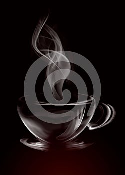 Dym pohár z káva 