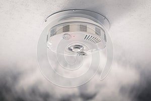 Smoke detector on ceiling