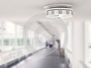 Smoke detector on ceiling