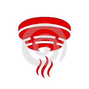 Smoke detector vector icon photo