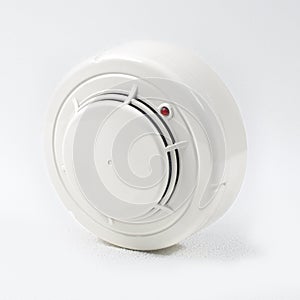 Smoke detector on white background