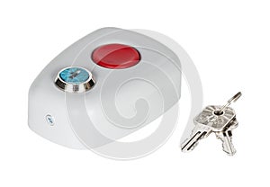 smoke detector on white background