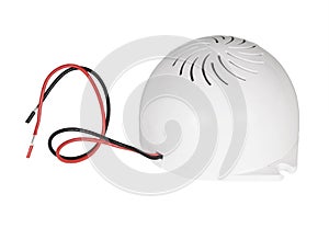 smoke detector on white background