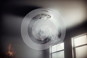 Smoke detectors on evacuation plans