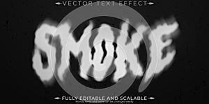 Smoke editable text effect, editable ghost and eerie text style