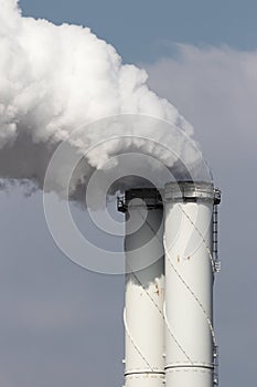 Smoke emission from factory pipes