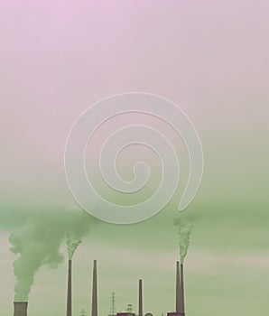 Smoke exhaust from a chemical plant