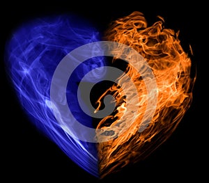 Smoke and fire heart