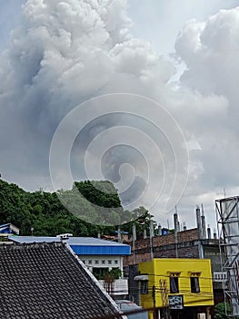 Smoke from the fire at Mount Police on Thursday, December 16, 2021, Balikpapan, Indonesia