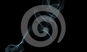 Smoke on the floor . Isolated black background.Abstract blue smoke mist fog on a black background. Texture.