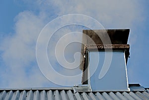 Smoke flowing out of a chimney