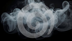 smoke, fog, haze , on a completely black background for overlaying the screen